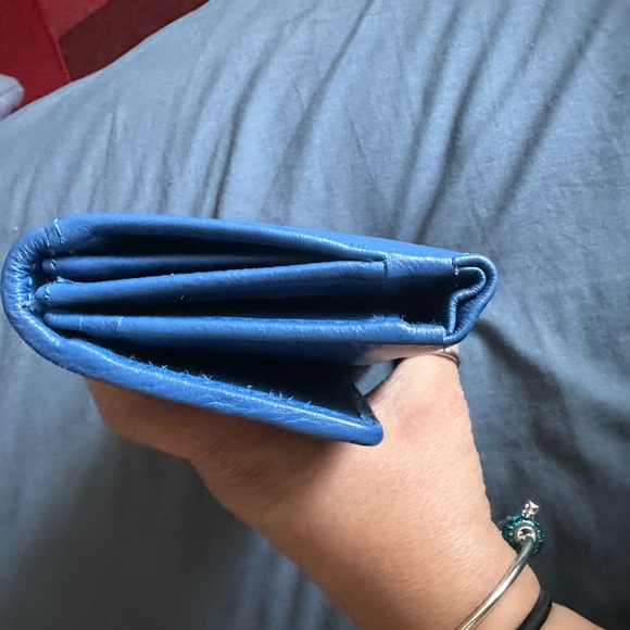 NWOT Leather Woven Short Flap - Picture 3 of 8